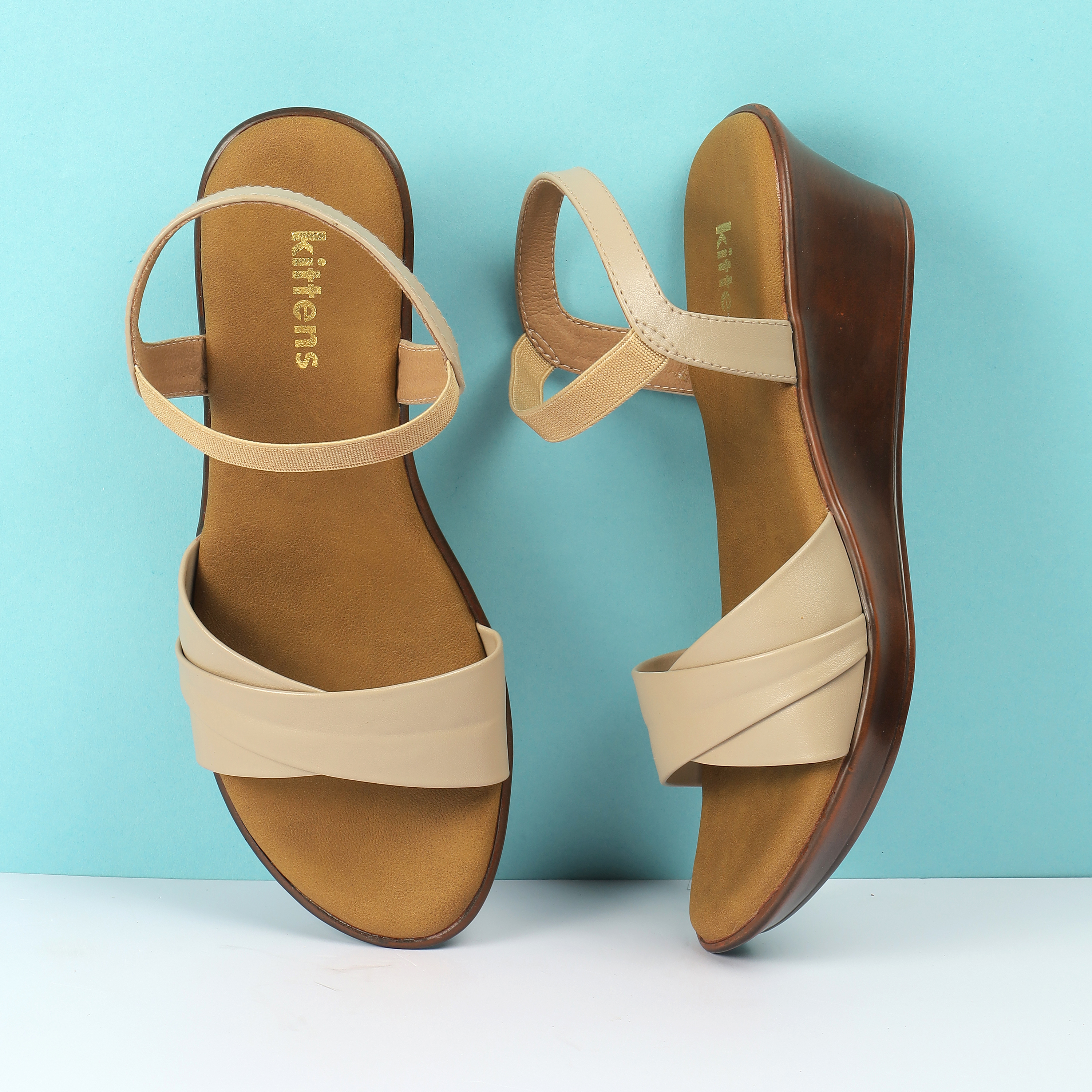 Kittens Girls Beige Casual Sandals