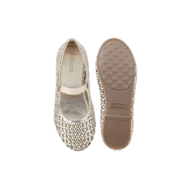 Kittens Girls Gold Casual Ballerinas (SKU: 78-71-15-30)