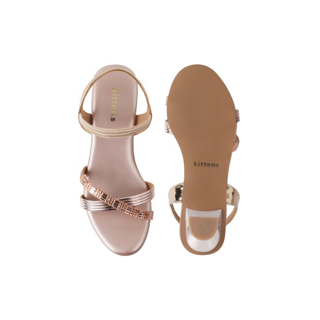 Kittens Girls Rose-gold Casual Sandals (SKU: 78-75-52-31)
