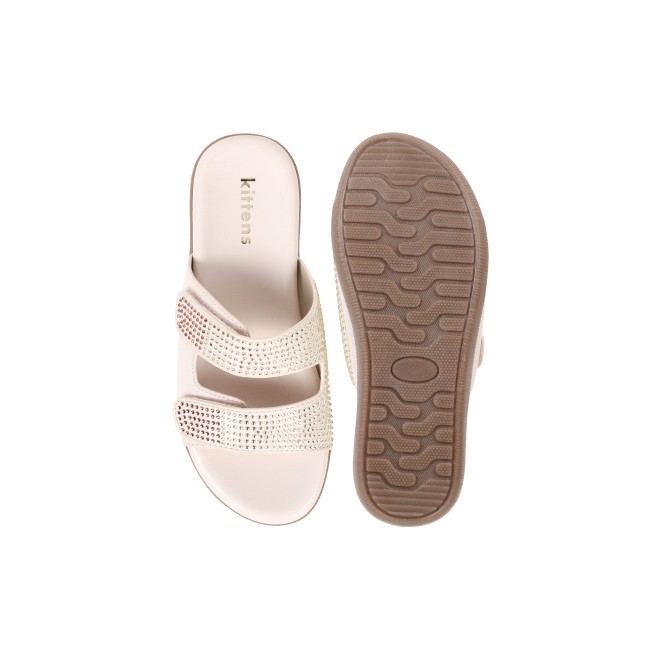 Kittens Girls Beige Casual Slip Ons (SKU: 78-78-20-31)