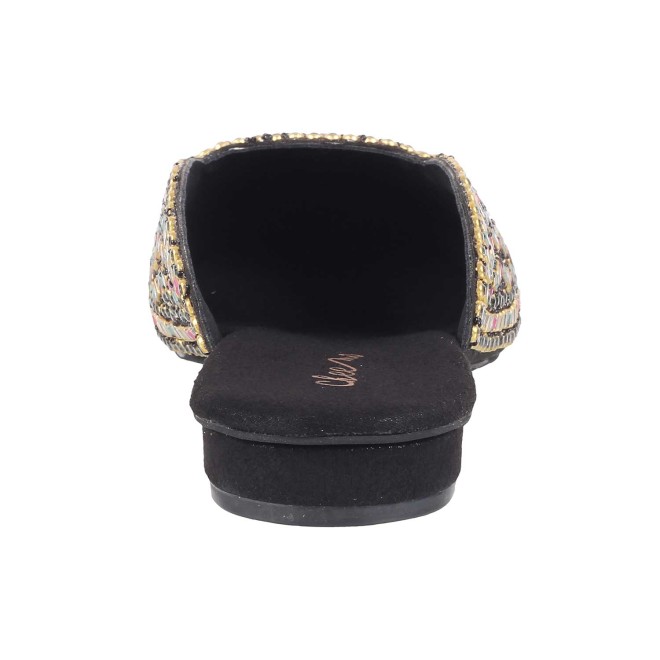 Cheemo Women Black Wedding Slip Ons (SKU: 92-132-11-37)