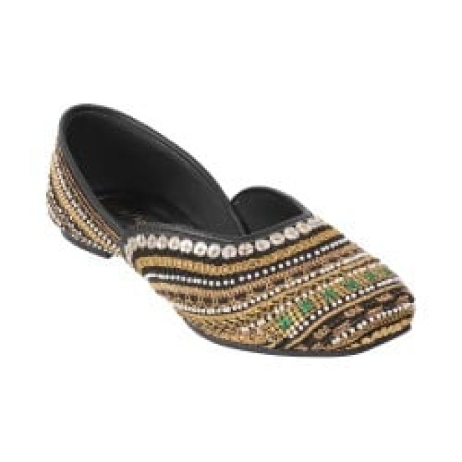 Cheemo Women Black Ethnic Mojaris