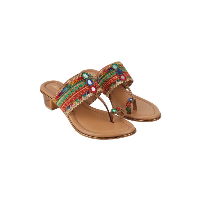 Cheemo Women Multi Ethnic Kolhapuris (SKU: 92-157-13-36)