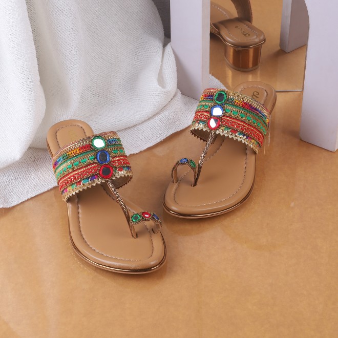 Cheemo Women Multi Ethnic Kolhapuris