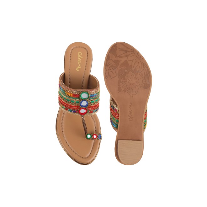 Cheemo Women Multi Ethnic Kolhapuris (SKU: 92-157-13-36)