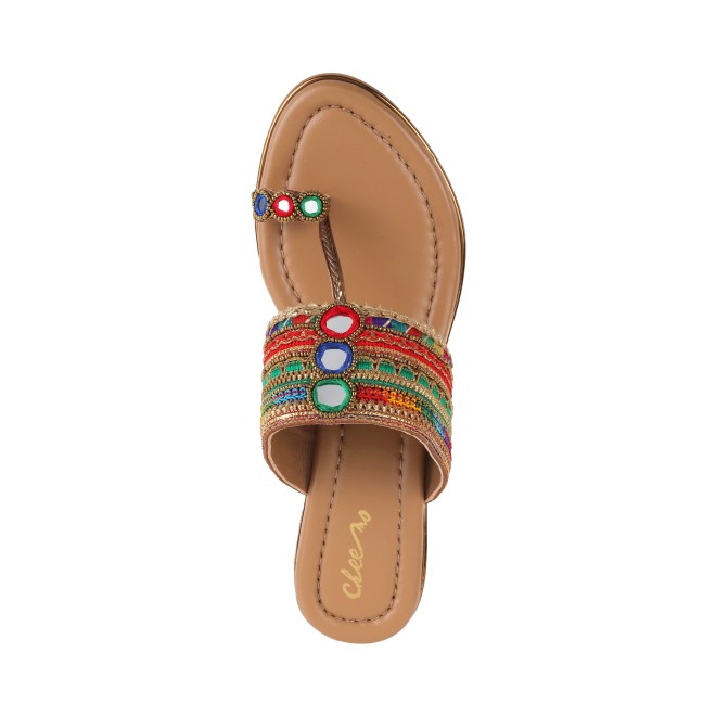 Cheemo Women Multi Ethnic Kolhapuris (SKU: 92-157-13-36)