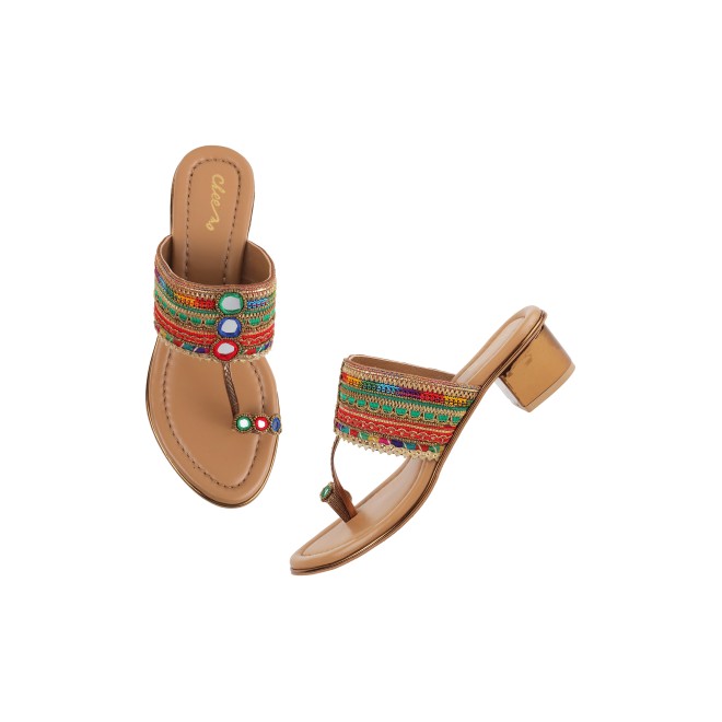 Cheemo Women Multi Ethnic Kolhapuris (SKU: 92-157-13-36)