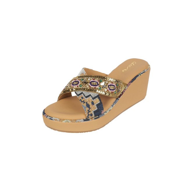 Cheemo Women Antic-gold Casual Slip Ons (SKU: 92-160-28-36)