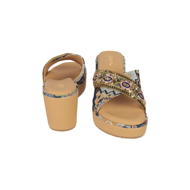 Cheemo Women Antic-gold Casual Slip Ons (SKU: 92-160-28-36)