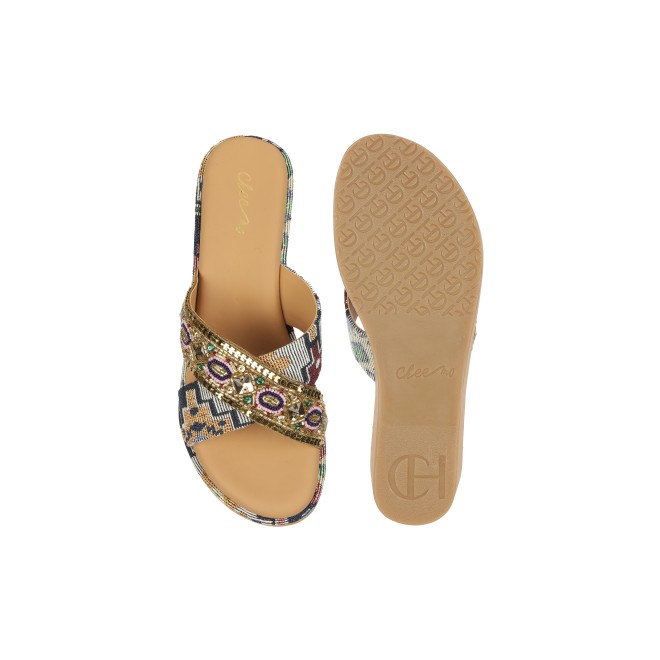 Cheemo Women Antic-gold Casual Slip Ons (SKU: 92-160-28-36)