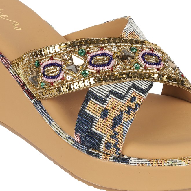 Cheemo Women Antic-gold Casual Slip Ons (SKU: 92-160-28-36)
