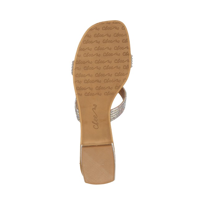 Cheemo Women Silver Ethnic Slip Ons (SKU: 92-164-27-36)