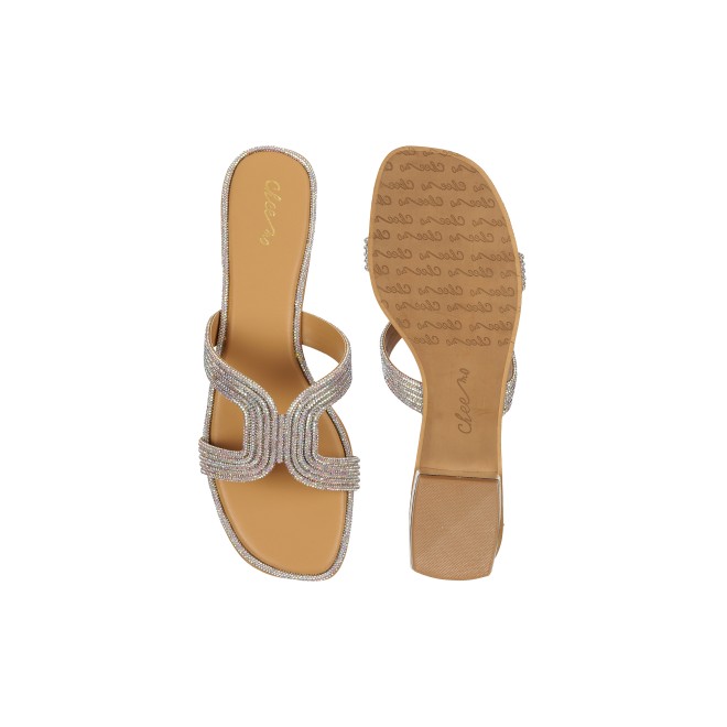 Cheemo Women Silver Ethnic Slip Ons (SKU: 92-164-27-36)