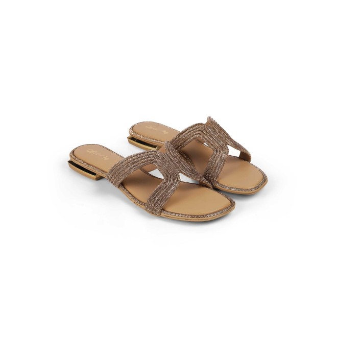Cheemo Women Antic-gold Casual Slip Ons (SKU: 92-164L-28-42)
