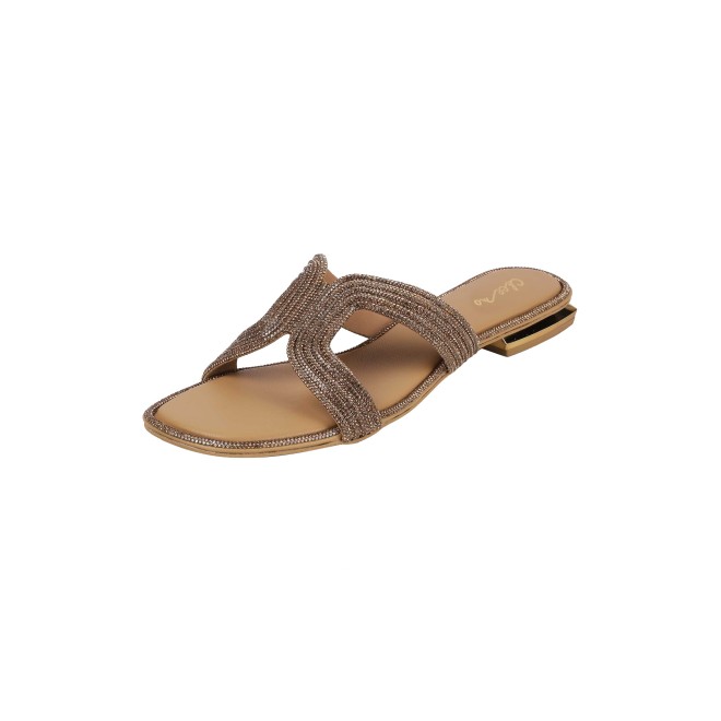Cheemo Women Antic-gold Casual Slip Ons (SKU: 92-164L-28-42)