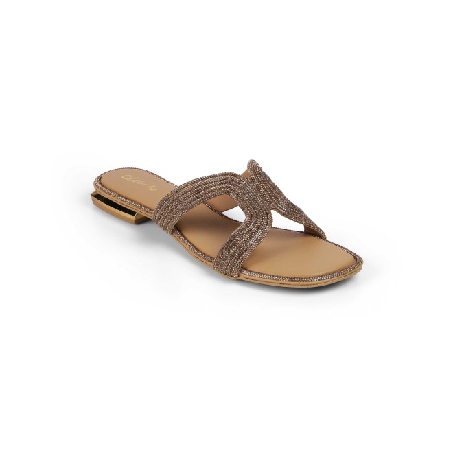 Cheemo Women Antic-gold Casual Slip Ons