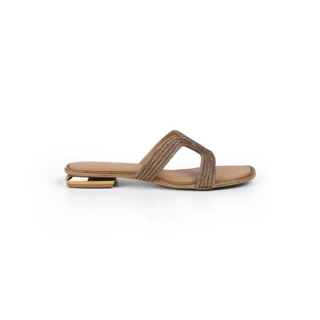 Cheemo Women Antic-gold Casual Slip Ons (SKU: 92-164L-28-42)