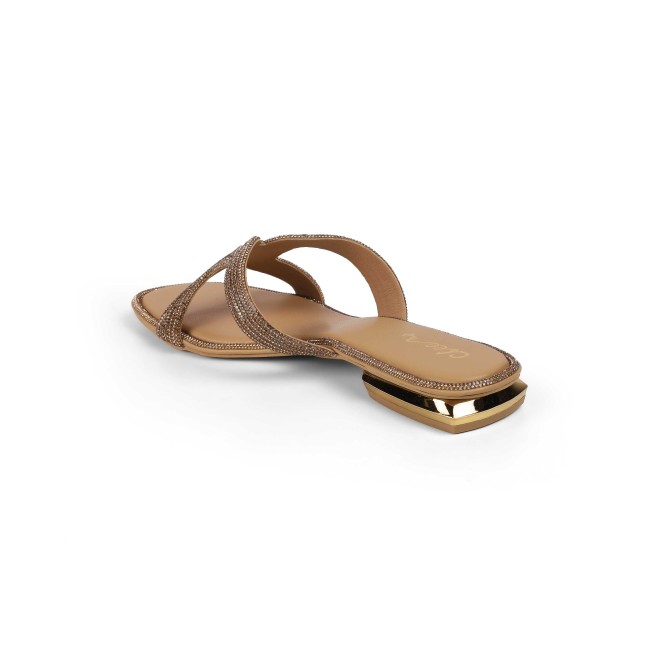 Cheemo Women Antic-gold Casual Slip Ons (SKU: 92-164L-28-42)