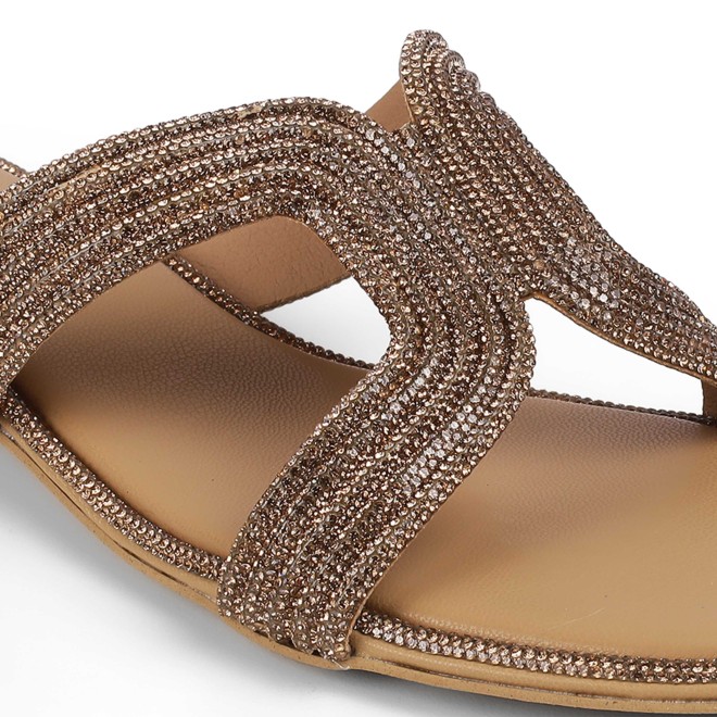 Cheemo Women Antic-gold Casual Slip Ons (SKU: 92-164L-28-42)
