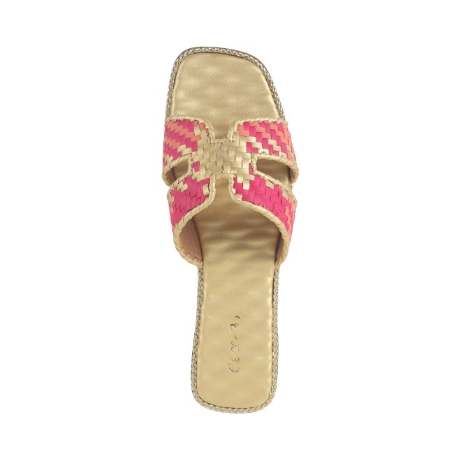 Cheemo Women Gold Ethnic Slip Ons (SKU: 92-173-15-37)