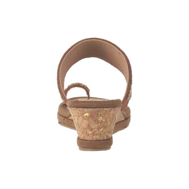 Cheemo Women Antic-gold Ethnic Slip Ons (SKU: 92-174-28-36)