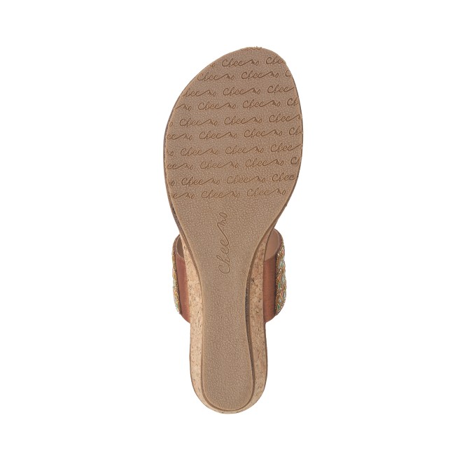 Cheemo Women Antic-gold Ethnic Slip Ons (SKU: 92-174-28-36)