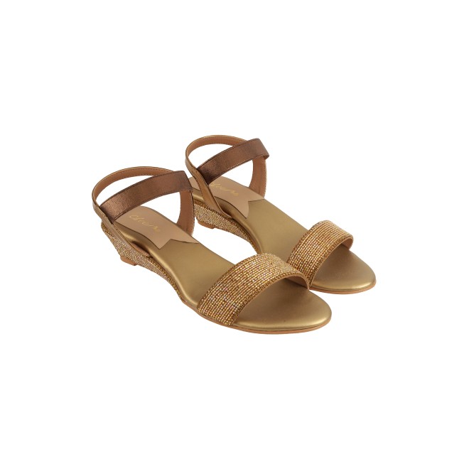 Cheemo Women Gold Casual Sandals (SKU: 92-177-15-36)