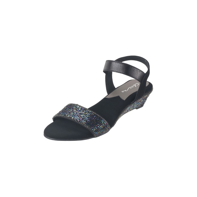 Cheemo Women Black Casual Sandals (SKU: 92-177-11-36)