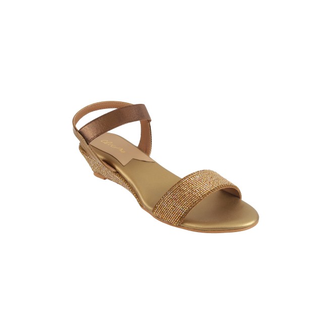 Cheemo Women Gold Casual Sandals (SKU: 92-177-15-36)