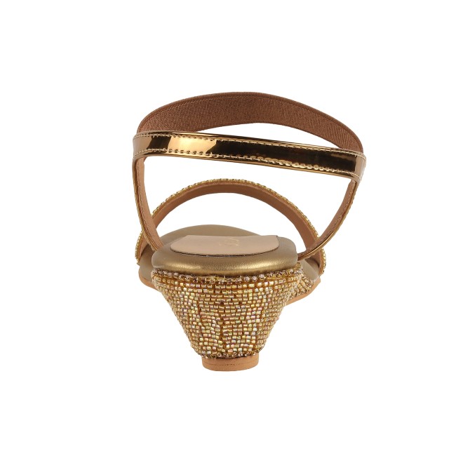 Cheemo Women Gold Casual Sandals (SKU: 92-177-15-36)