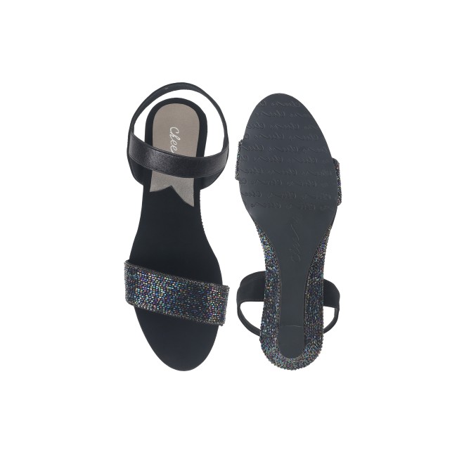 Cheemo Women Black Casual Sandals (SKU: 92-177-11-36)