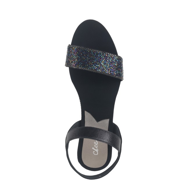 Cheemo Women Black Casual Sandals (SKU: 92-177-11-36)