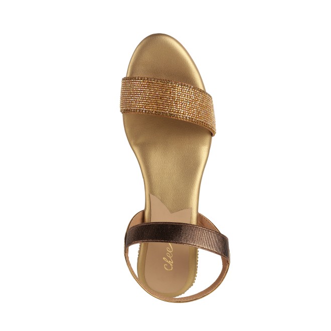 Cheemo Women Gold Casual Sandals (SKU: 92-177-15-36)