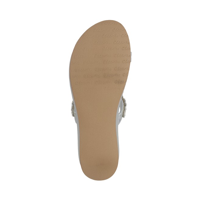 Cheemo Women Silver Ethnic Slip Ons (SKU: 92-182-27-36)