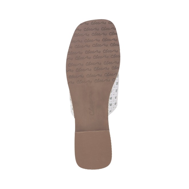 Cheemo Women White Ethnic Slip Ons (SKU: 92-183-16-37)