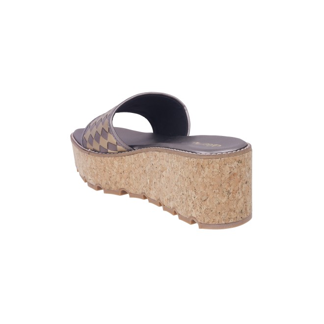 Cheemo Women Gun-metal Casual Slip Ons (SKU: 92-188-29-37)