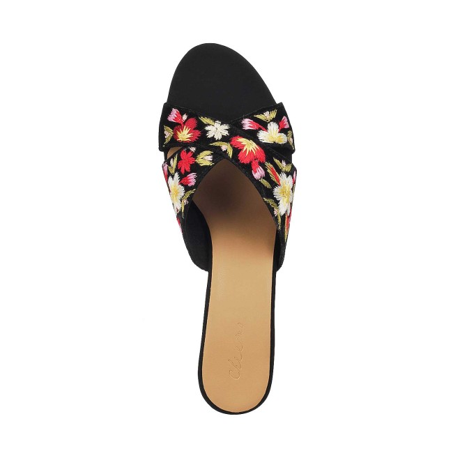 Cheemo Women Black Ethnic Slides (SKU: 92-19-11-37)