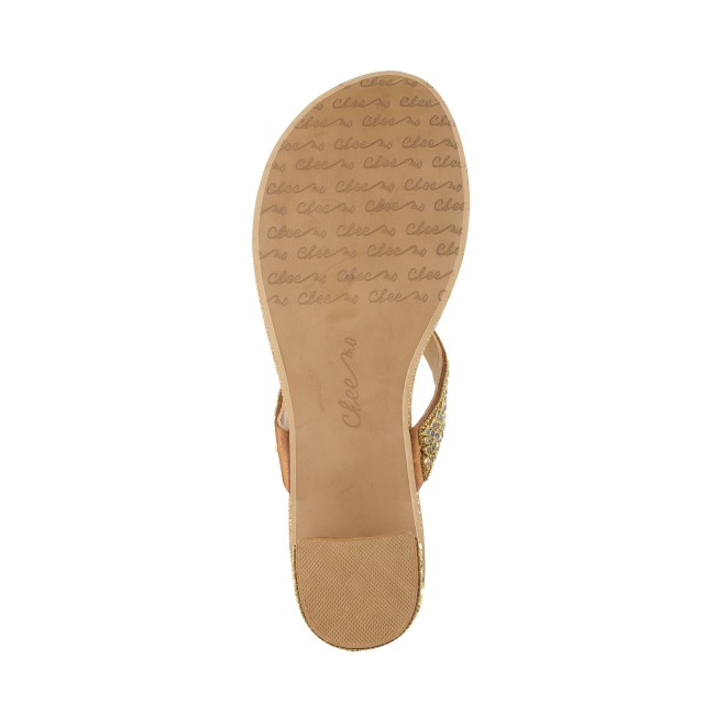 Cheemo Women Antic-gold Ethnic Slip Ons (SKU: 92-196-28-36)