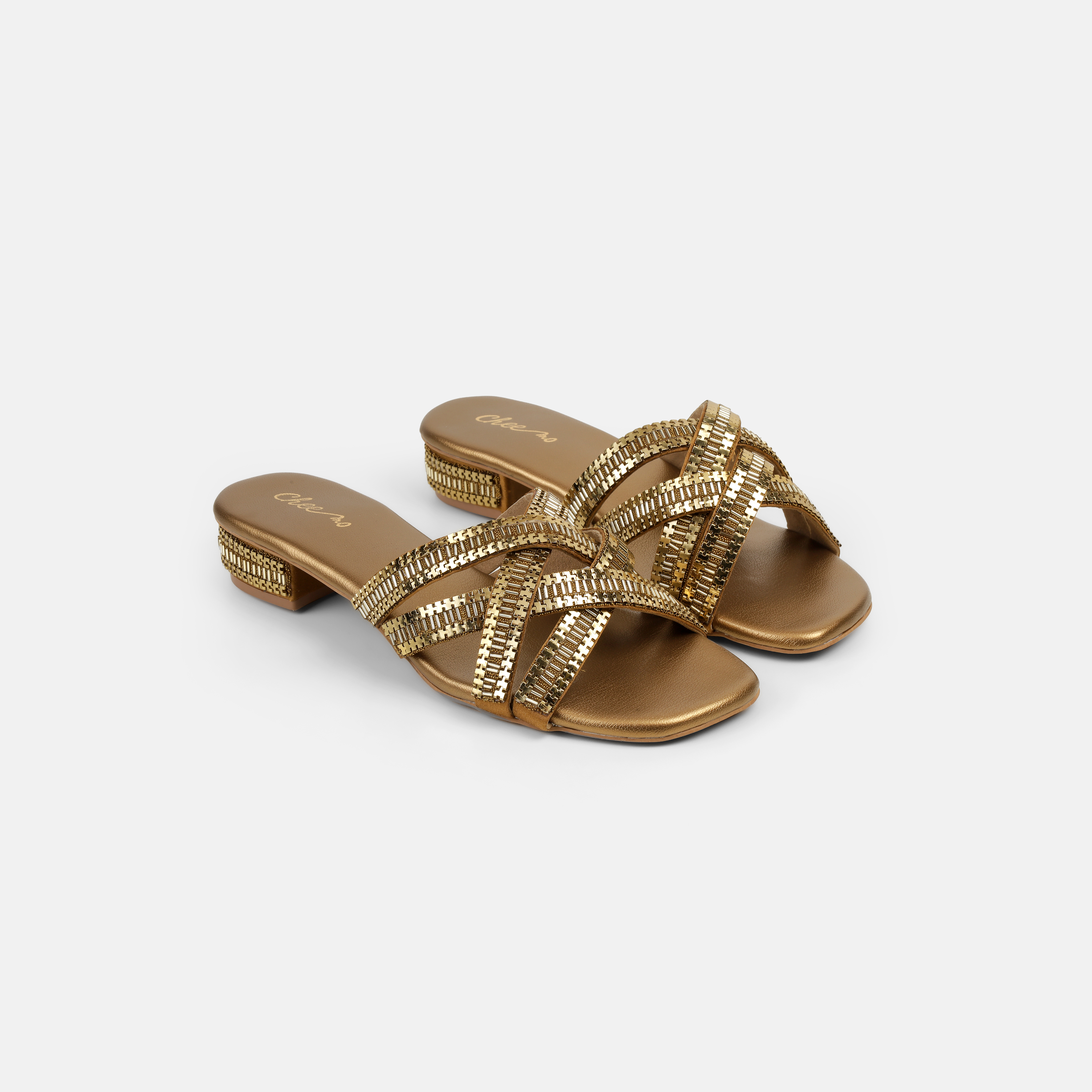Cheemo Women Antic-gold Casual Slip Ons (SKU: 92-198-28-37)