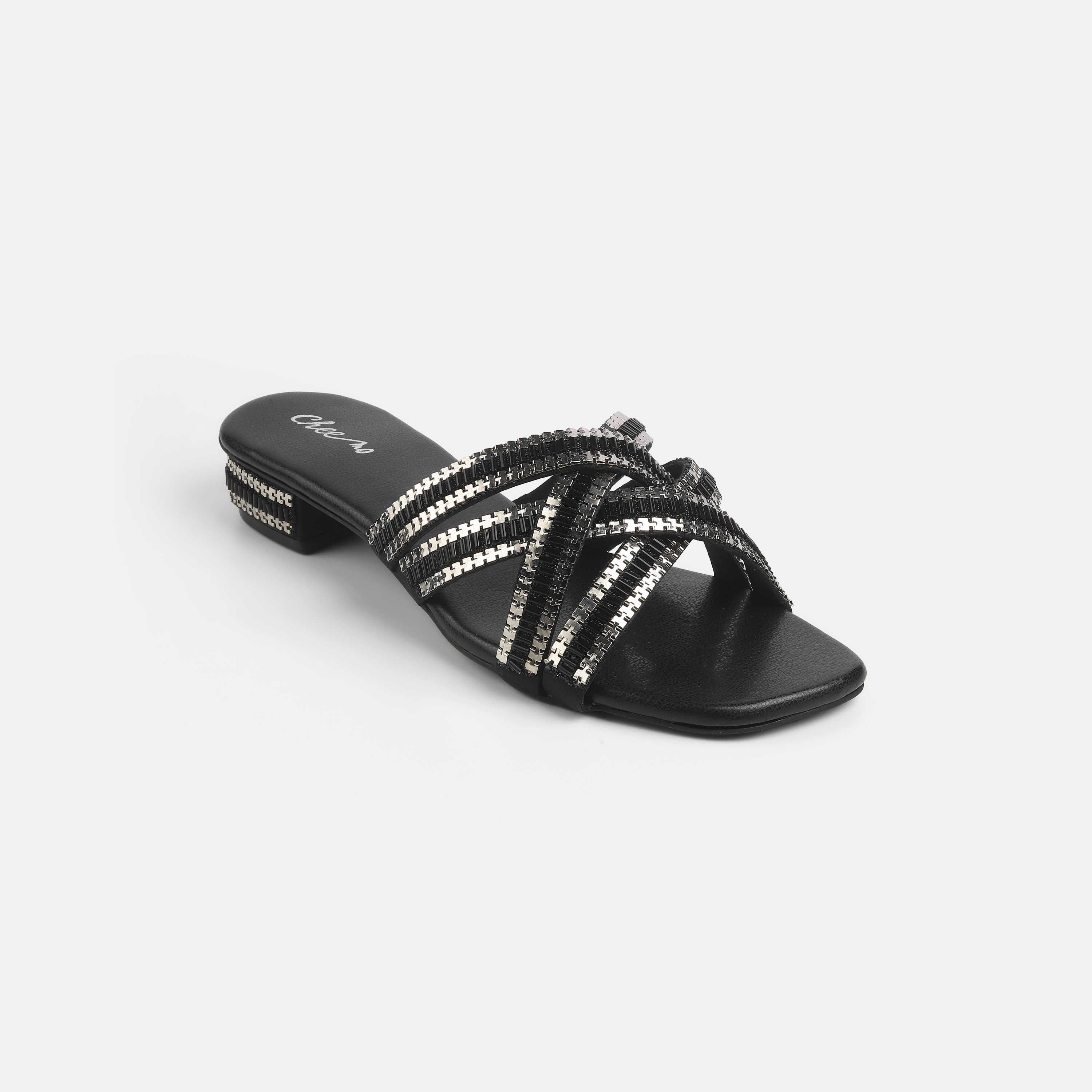 Cheemo Women Black Casual Slip Ons (SKU: 92-198-11-37)
