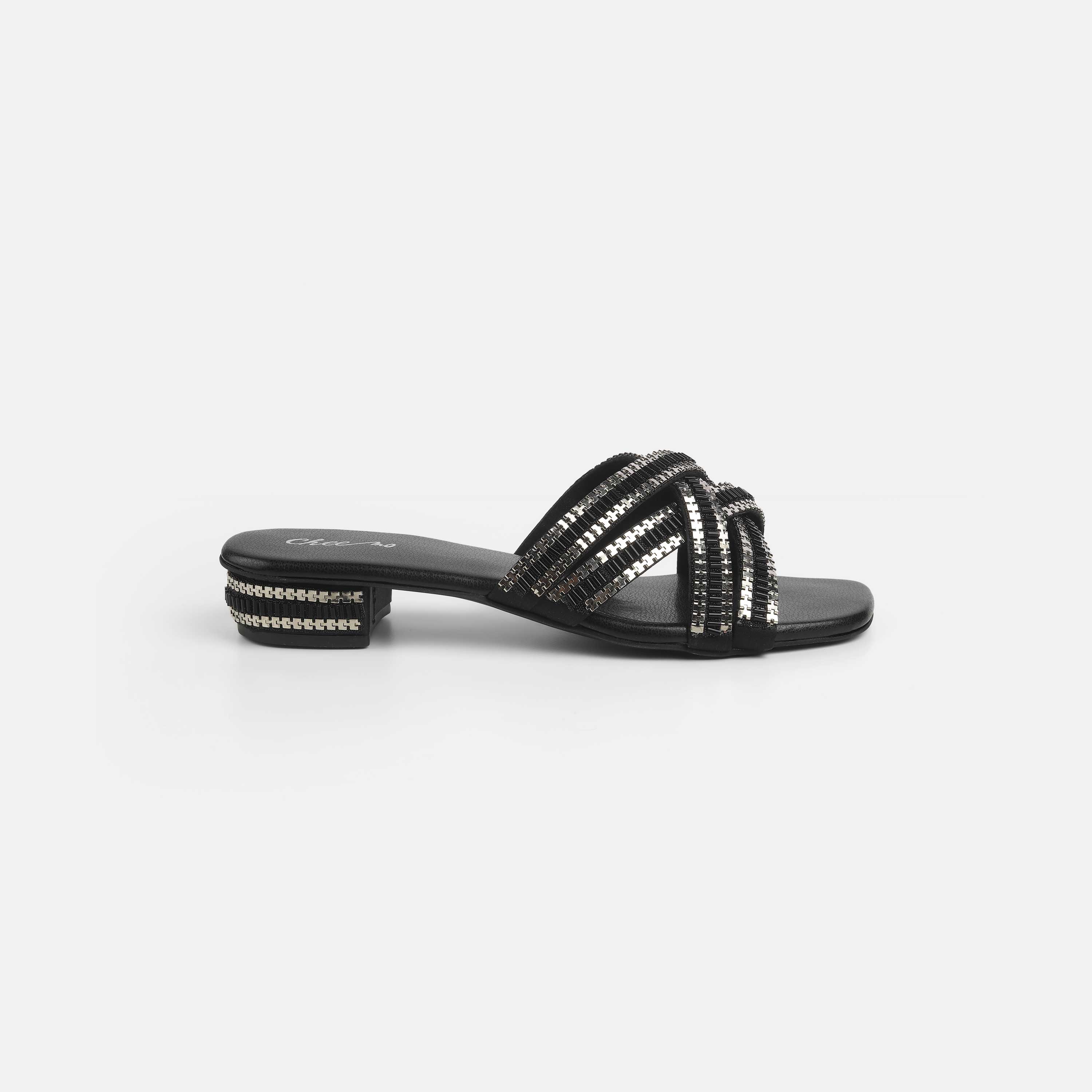 Cheemo Women Black Casual Slip Ons (SKU: 92-198-11-37)