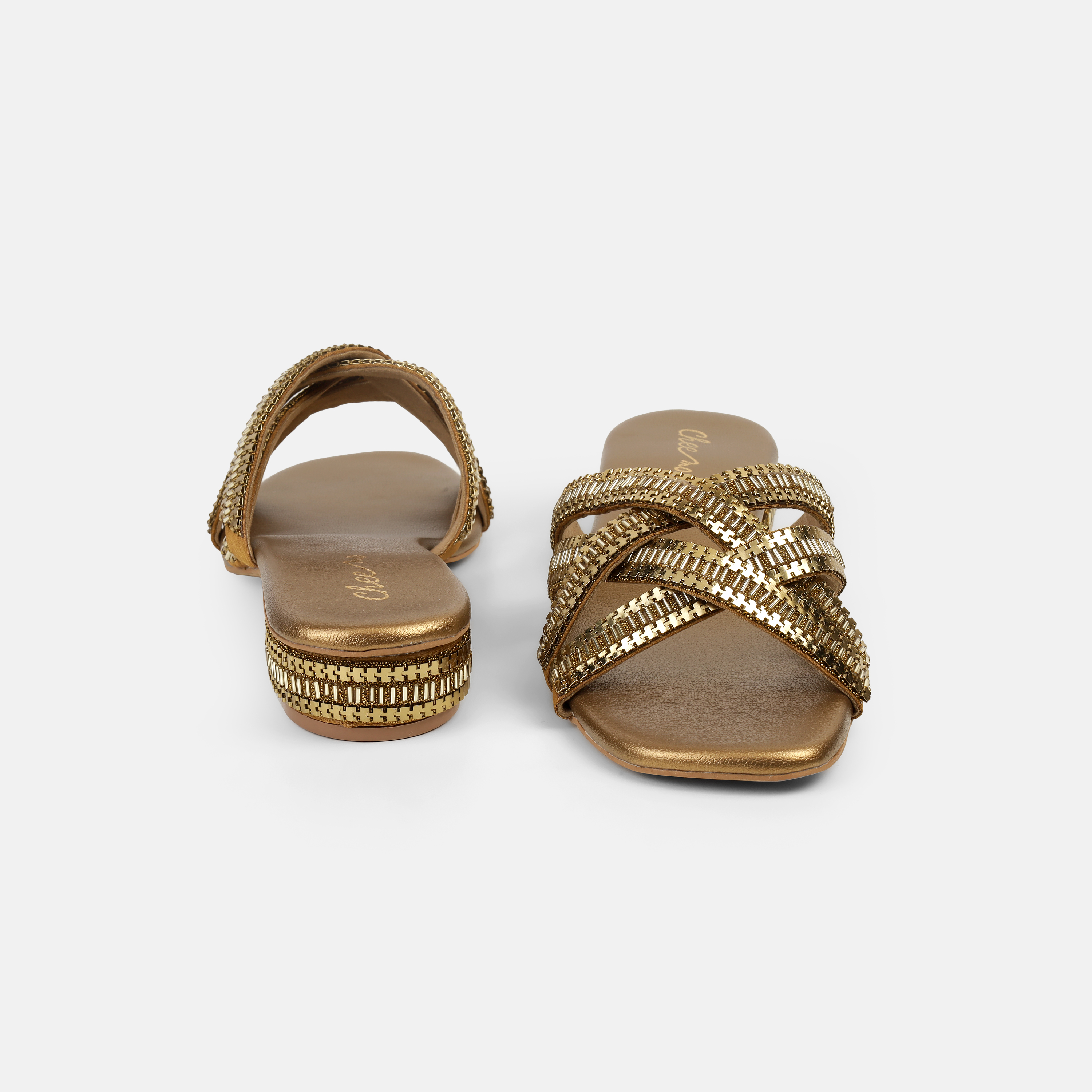 Cheemo Women Antic-gold Casual Slip Ons (SKU: 92-198-28-37)