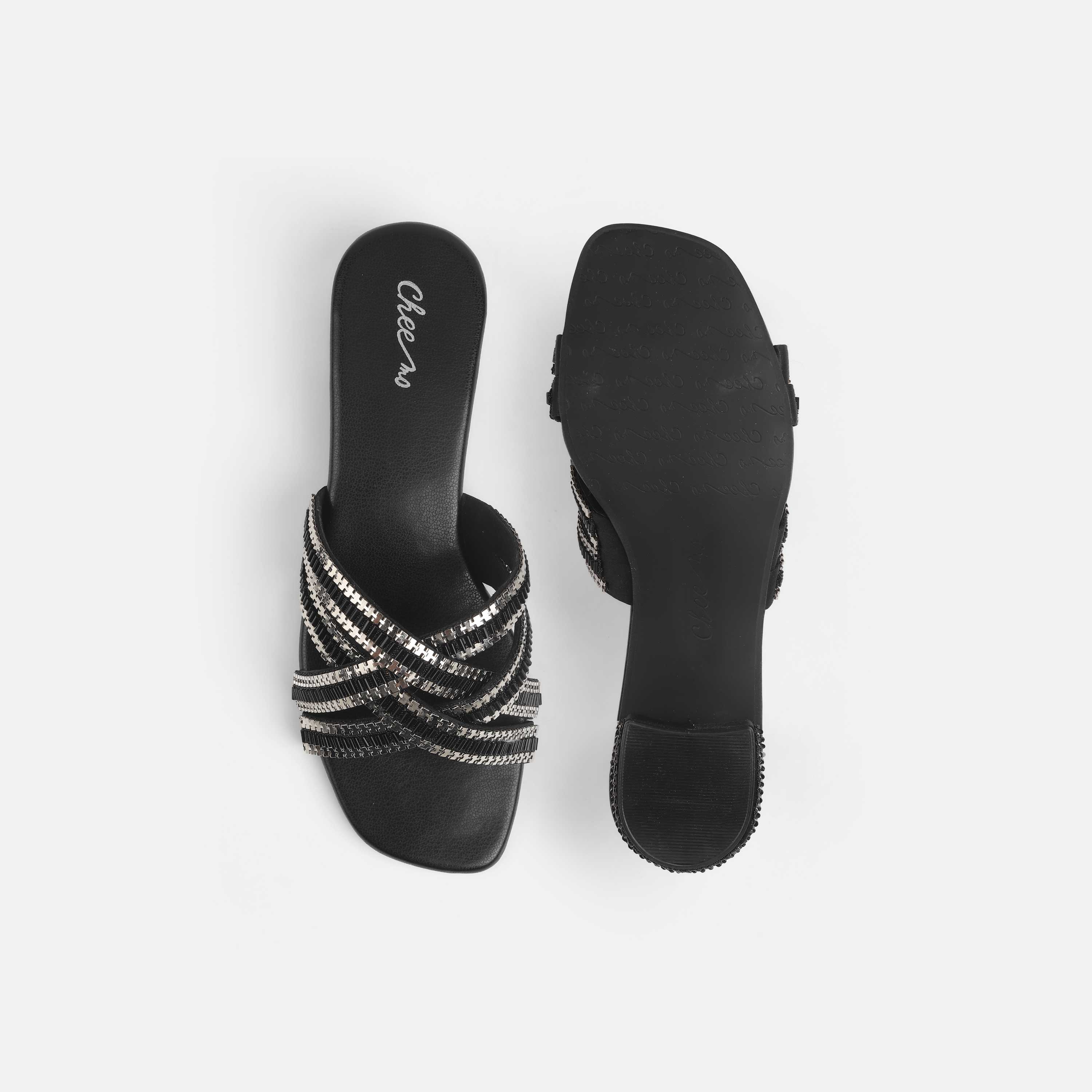 Cheemo Women Black Casual Slip Ons (SKU: 92-198-11-37)