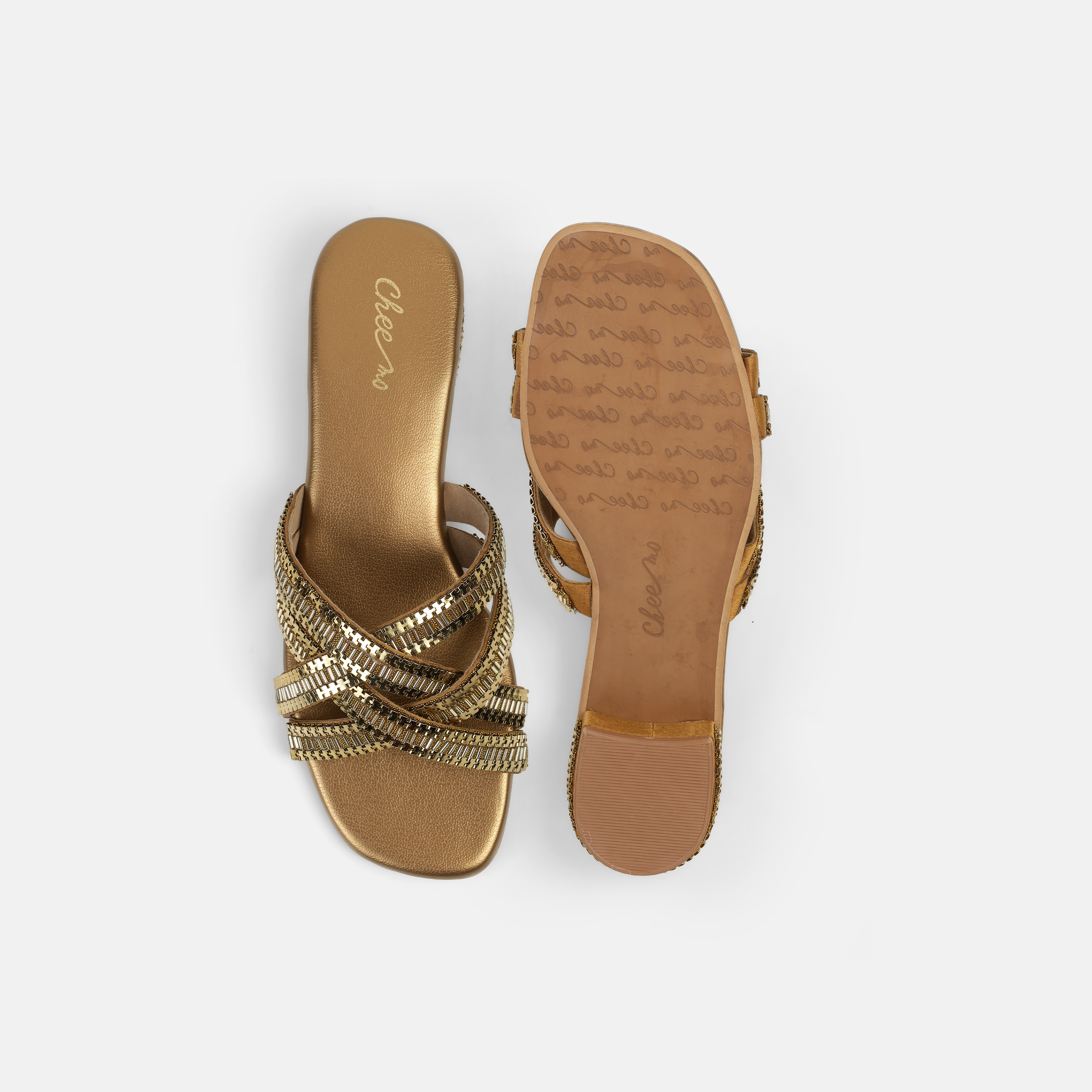 Cheemo Women Antic-gold Casual Slip Ons (SKU: 92-198-28-37)