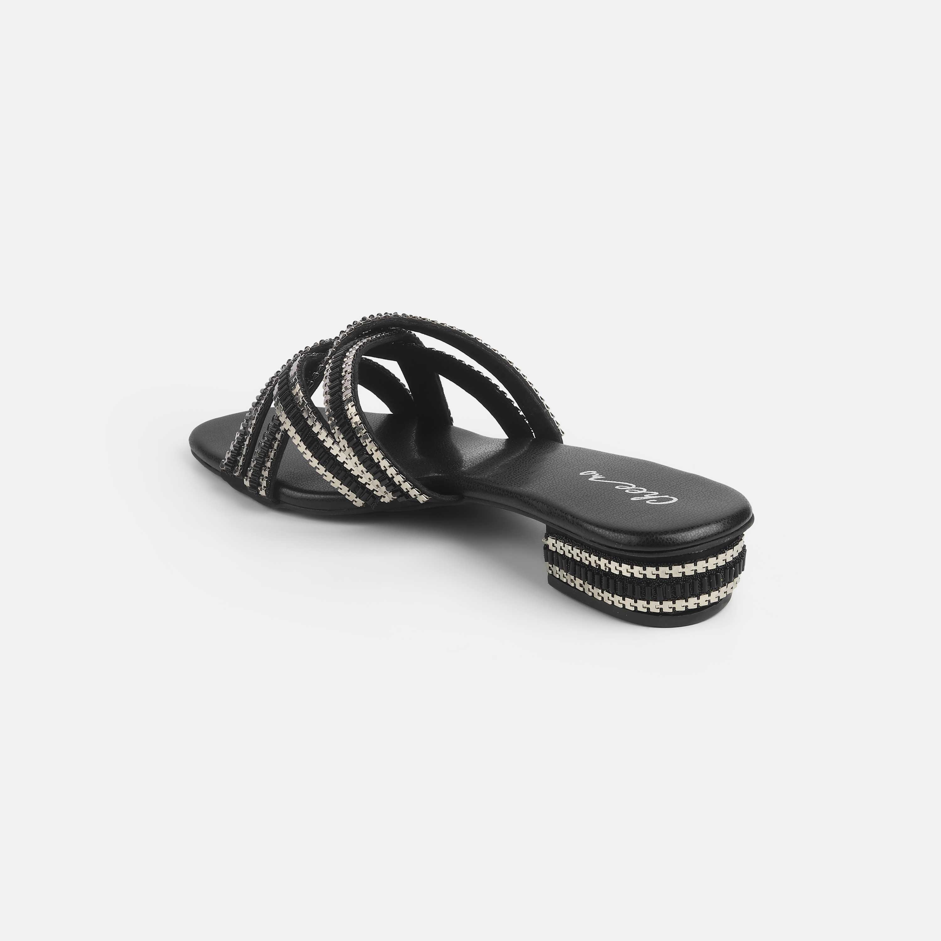 Cheemo Women Black Casual Slip Ons (SKU: 92-198-11-37)