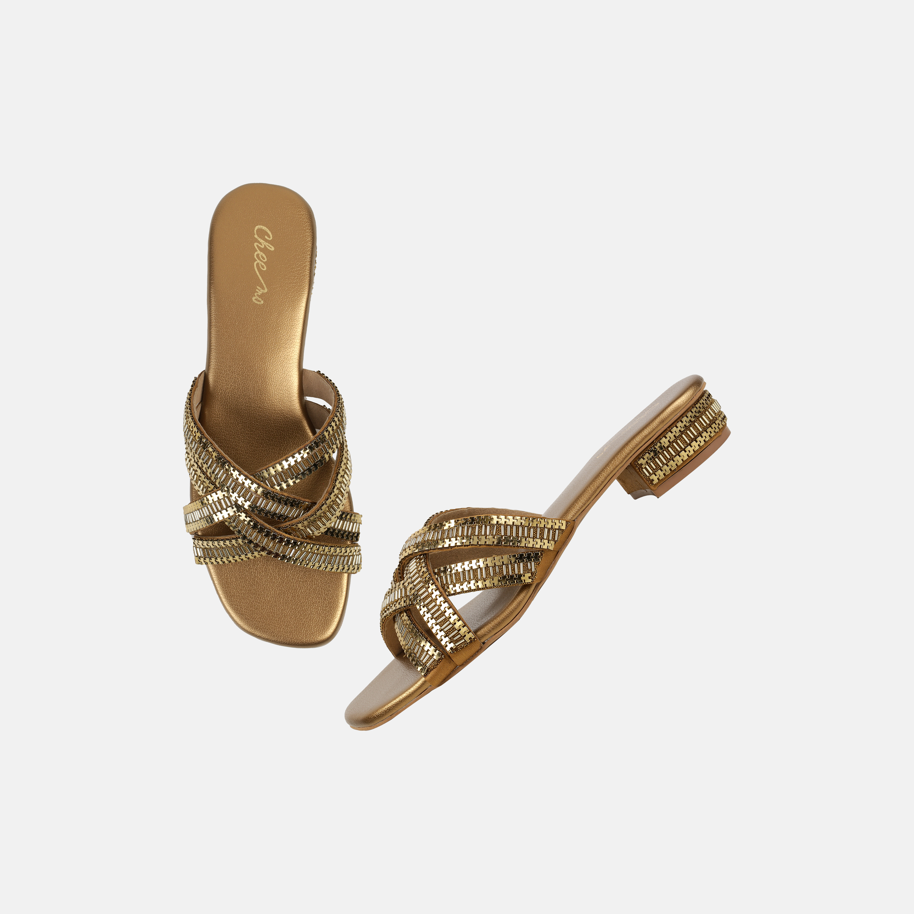 Cheemo Women Antic-gold Casual Slip Ons (SKU: 92-198-28-37)