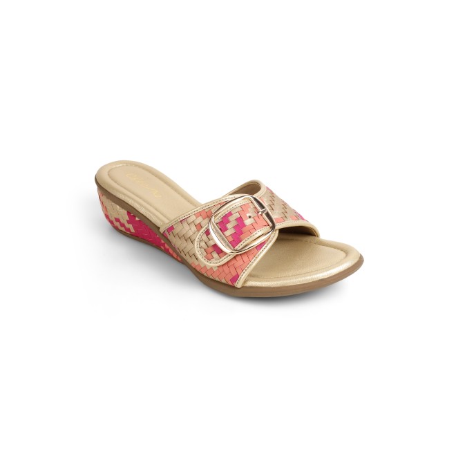 Cheemo Women Gold Casual Slip Ons (SKU: 92-200-15-37)