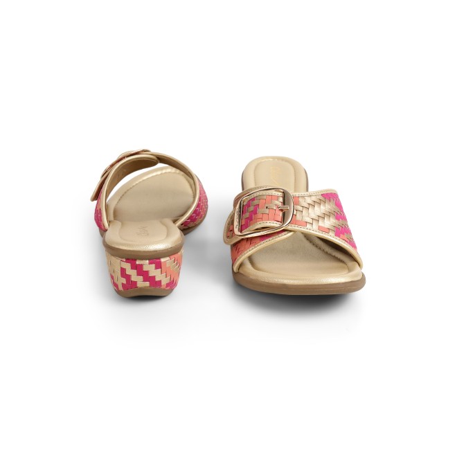 Cheemo Women Gold Casual Slip Ons (SKU: 92-200-15-37)