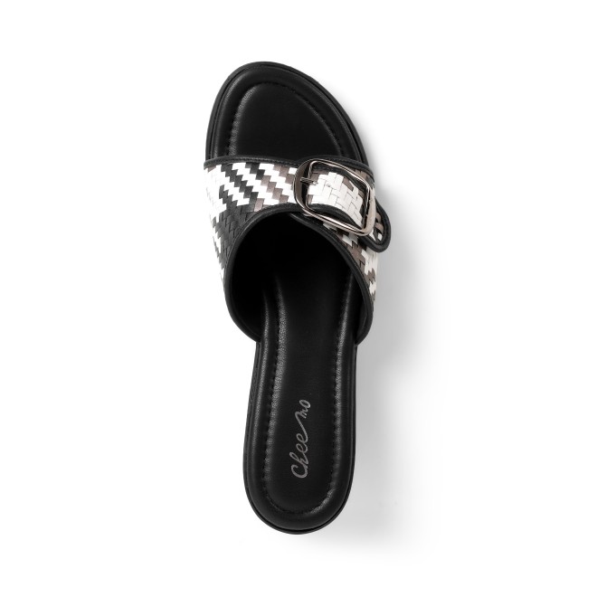 Cheemo Women Black Casual Slip Ons (SKU: 92-200-11-37)