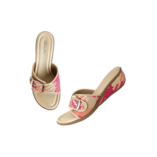 Cheemo Women Gold Casual Slip Ons (SKU: 92-200-15-37)